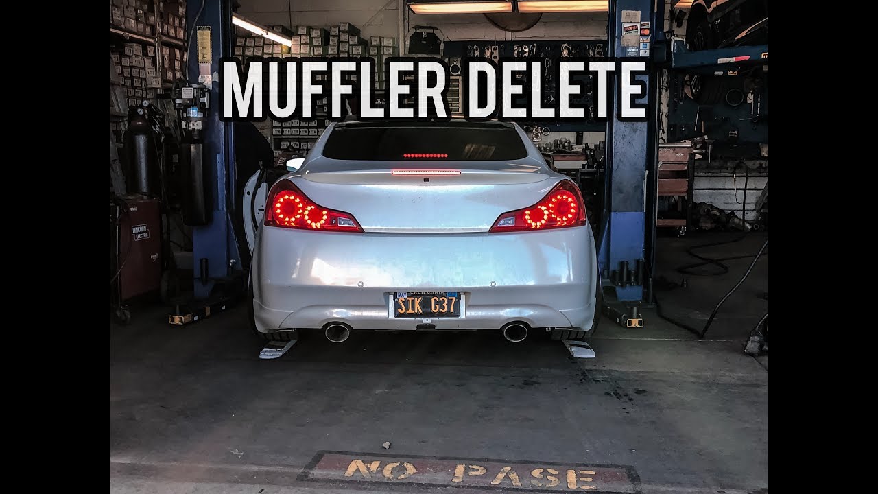 G37 MUFFLER DELETE - YouTube