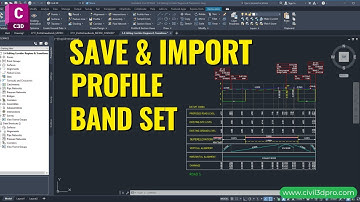 7.11B How to Save Band Sets in Civil 3d | How to Import Profile Band Set in AutoCAD Civil 3d