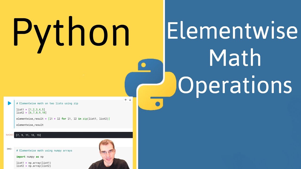 How to Do Elementwise Math in Python - YouTube How To Do Elementwise Math In Python - Youtube