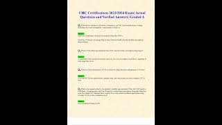UHC CERTIFICATIONS 2025 EXAM ACTUAL QUESTIONS AND VERIFIED ANSWERS GRADED A