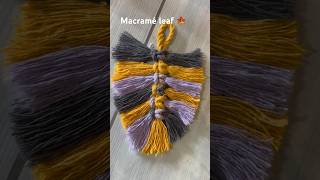 Easy macrame leaf😱😱 |macramé wall hanging | macrame leaf bracelet #diy #short#trending