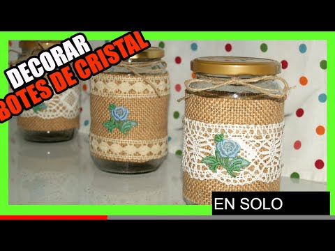 Cómo decorar botes de cristal para la cocina