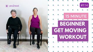 Beginner Get Moving Workout in a Chair | No Jumping