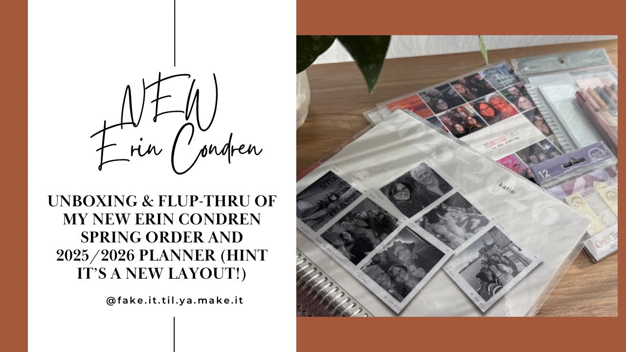 Unbox and Flip-thru my Spring Erin Condren Order | NEW Layout | Planner | Planning