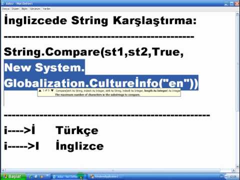 VisualBasic NET 2010 Ders 119   İnglizcede String Karşlaştırma   Mozilla Firefox