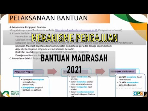 Mekanisme Seleksi Proposal Bantuan Kkg Mgmp Kkm Pokjawas Madrasah Tahun 2021 Youtube