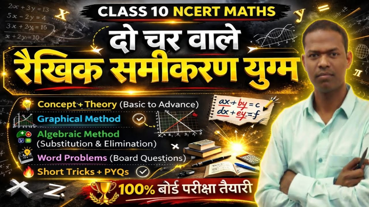 दो चर वाले रैखिक समीकरण युग्म (भाग 1 )