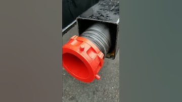 How to fit RV sewer hose in rear bumper.