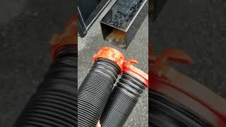 How to fit RV sewer hose in rear bumper. How to fit RV sewer hose in rear bumper.