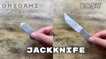 JACKKNIFE ORIGAMI WEAPON PAPER CRAFT | DIY CLASP-KNIFE ORIGAMI JACKKNIFE ORIGAMI WORLD FOLDING KNIFE