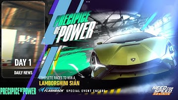 4:3 | 2021 Lamborghini Sián FKP 37 | Day 1  DAILY NEWS | NFS No Limits: Precipice of Power