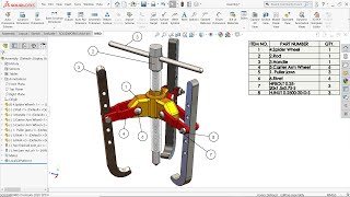 Design of 3 Jaw Puller in Solidworks