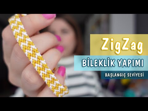 Zigzag Desenli Arkadaşlık Bilekliği Yapımı | Yeni Başlayanlar İçin Şablon Okuyarak Bileklik Yapımı