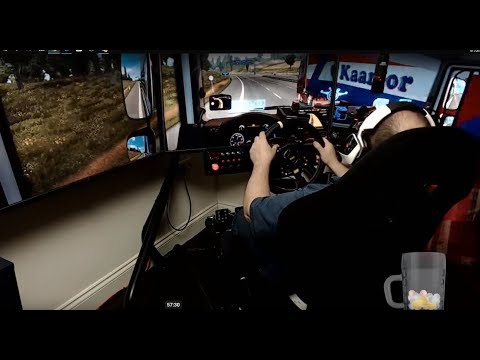 Euro Truck Simulator 2 Marks DAD's first drive out in his new setup - YouTube