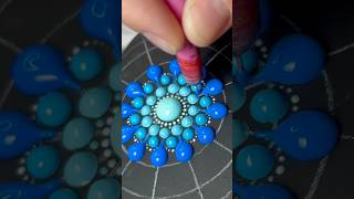 BLUES 3D dot mandala stone painting 💙🩵💙