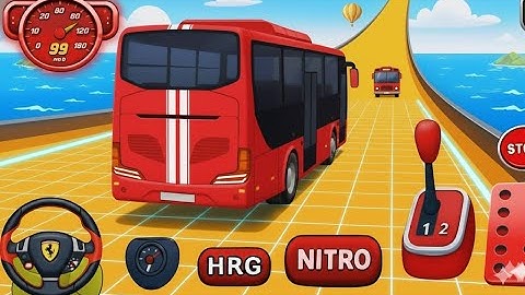 Impossible Bus Ramp Challenge 🚍 Crazy Sky Stunts | Bus Simulator 2025 Android Gameplay