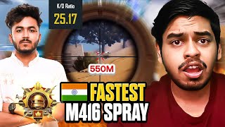 Worlds Fastest M416 6X Spray Conqueror Fragger Spraygod Best Moments In Pubg Mobile