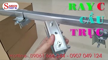 Ray C cầu trục 30x32mm, Ray C và phụ kiện