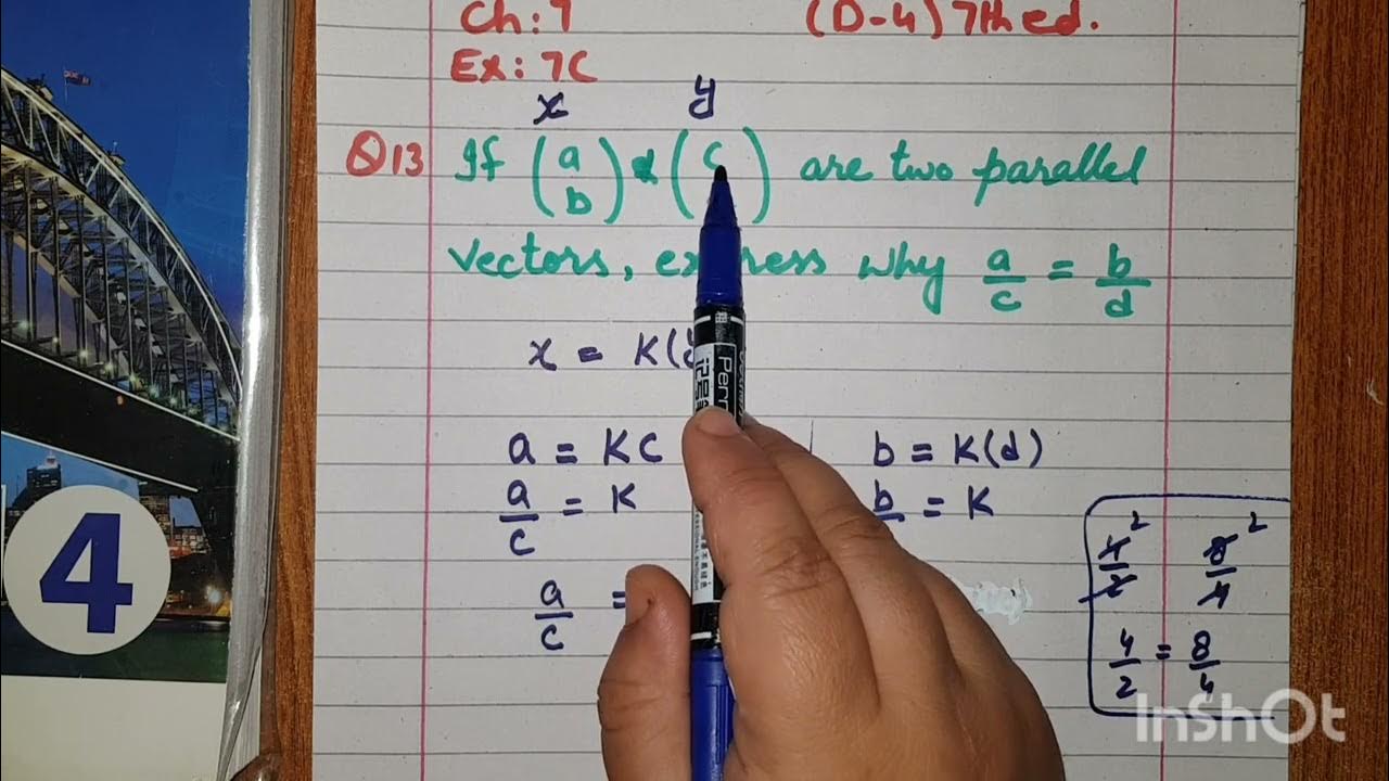 Topic:Vectors | Ch#7 Ex:7C Q#13 | D4 7th ed. | O Level Mathematics ...