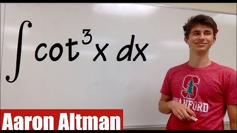 Integral of cot^3(x), calculus 2 tutorial