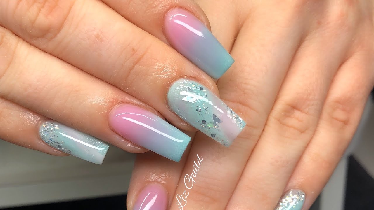 Acrylic Nails Design Fresh Minty Green