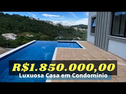 Linda Casa de Alto Padrão no Condomínio Portal do Aeroporto em Juiz de Fora.