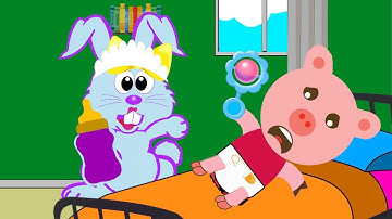 Colêla FINGE SER BABÁ da Porquinha Rosa e TUDO DÁ ERRADO - Historinha Infantil