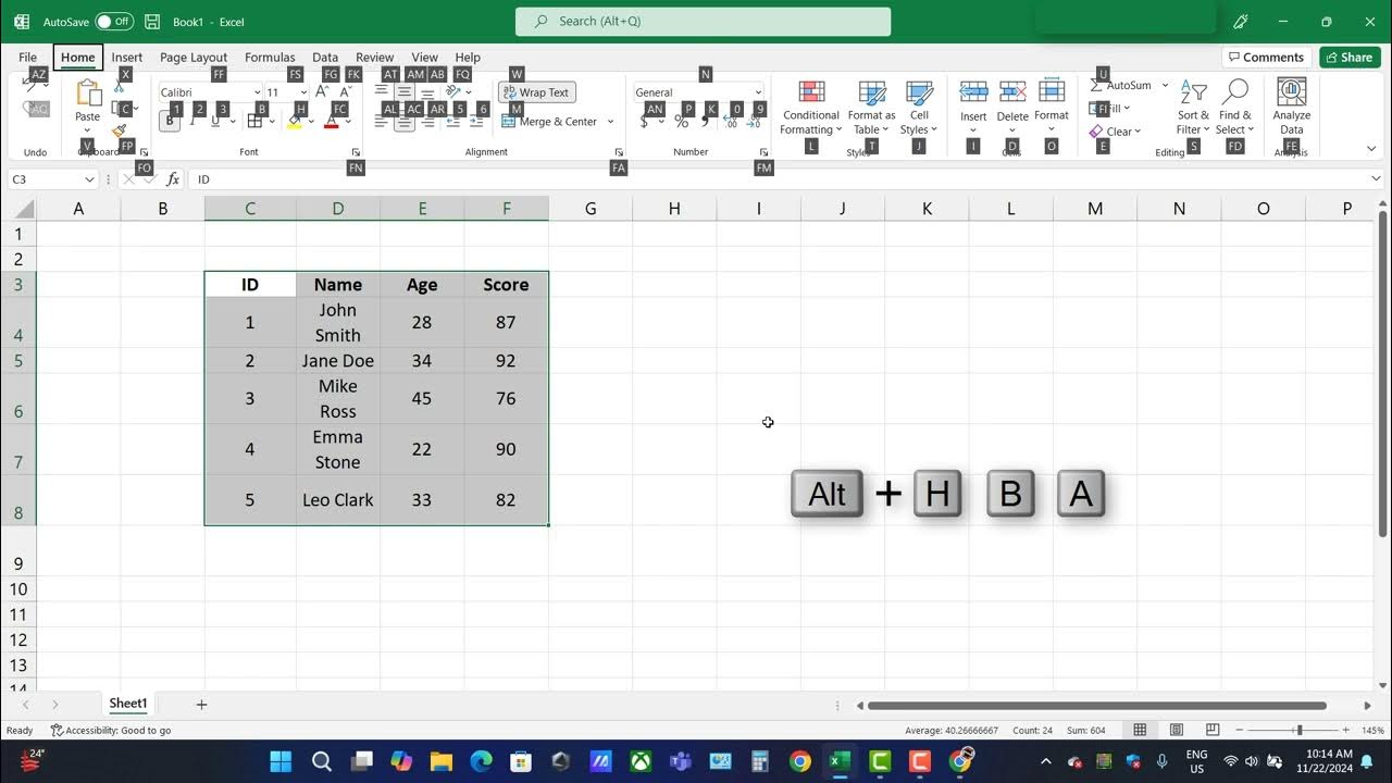 Shortcut Key for Borders in Excel YouTube