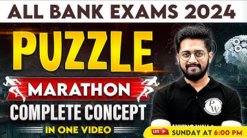 Bank Exams 2024 | Puzzle Marathon Class | Puzzle Reasoning in One Video | Puzzle by Sachin Sir
