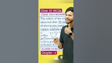 CBSE 2024 Boards ||MCQs Class 10 Science ||Chemical Reactions & Equations || #science#shorts