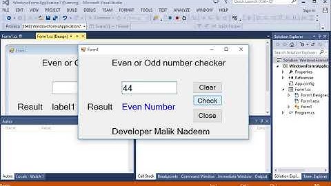 C# tutorial logic developer even odd nos for  students