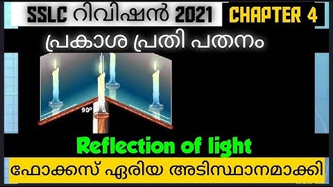 SSLC 2024|PHYSICS REVISION CHAPTER 4 |Reflection of light|പ്രകാശ പ്രതിപതനം | FOCUS AREA BASED