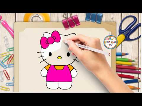 ☑ 👉 Hướng dẫn vẽ mèo Kitty - Cách vẽ Hello Kitty đơn giản - How to draw Hello Kitty