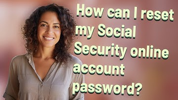 How can I reset my Social Security online account password?