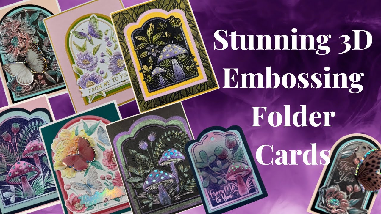 Stunning 3D Embossing Folder Cards using the New Spellbinders Sealed 3D ...