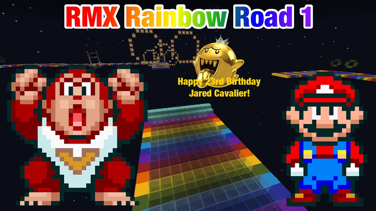 Mario Kart in Minecraft RMX Rainbow Road 1 *Remastered*