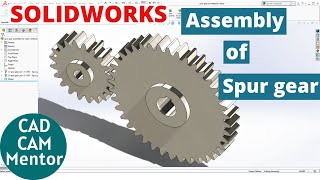 design and assembly of spur gear in solidworks with the help of toolbox | solidworks tutorial