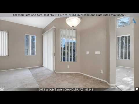 2033 W OLIVE Way, Chandler, AZ home video tour