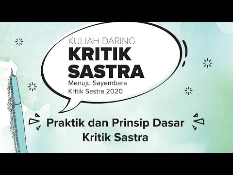 Video: Siapa Pengkritik Sastera