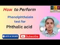 Phenolphthalein test for phthalic acid