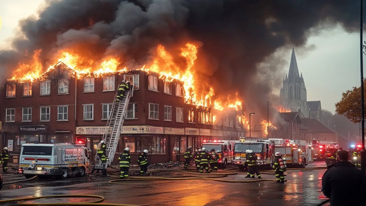 Rescue moment captured on camera | Administrative building engulfed in flames