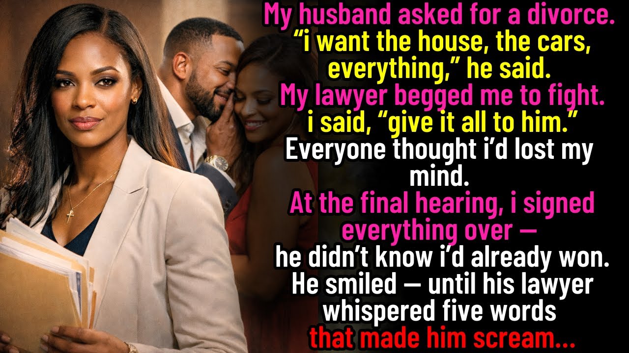 My Husband Took Everything in the Divorce. He Had No Idea What He Was Really Taking.