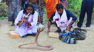 amazing street performers or busker  | cobra flute music played by snake charmer , part - 2