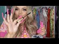 Asmr  doing your makeup fast aggressive personal attention soft spoken xl nail tapping