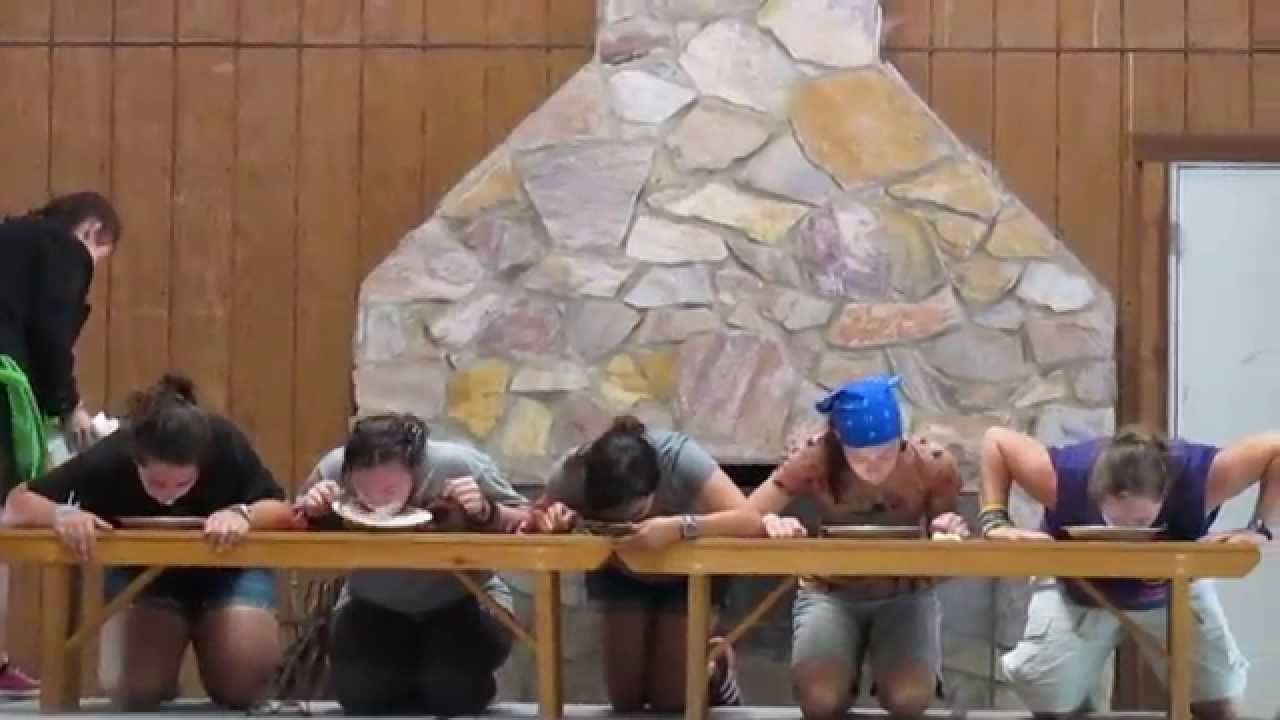 Camp Mosey Wood Pie Eating Competition Youtube