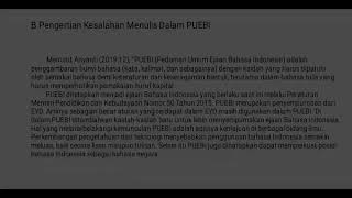 UAS Analisis Kesalahan Penggunaan PUEBI Dalam Cerpen