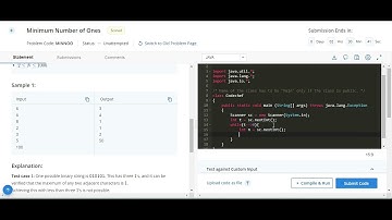Minimum Number of Ones Codechef solution || Starter 67 codechef contest