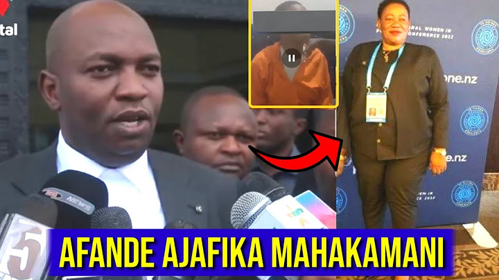 AFANDE FATMA KIGONDO  AGOMEA AMRI YA MAHAKAMANI MWANASHERIA ATHIBITISHA HILO TAZAMA
