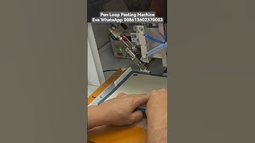 Pen loop pasting/fixing machine #machine #factory #bookbinding #diary #notebook #shorts #hardcover