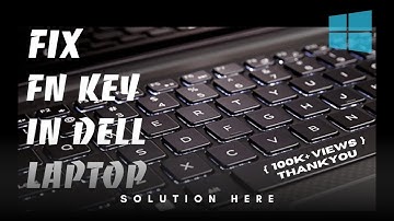 How to Enable/Disable Fn Key in Dell Laptop | Invert Fn Key | Fix Fn Key
